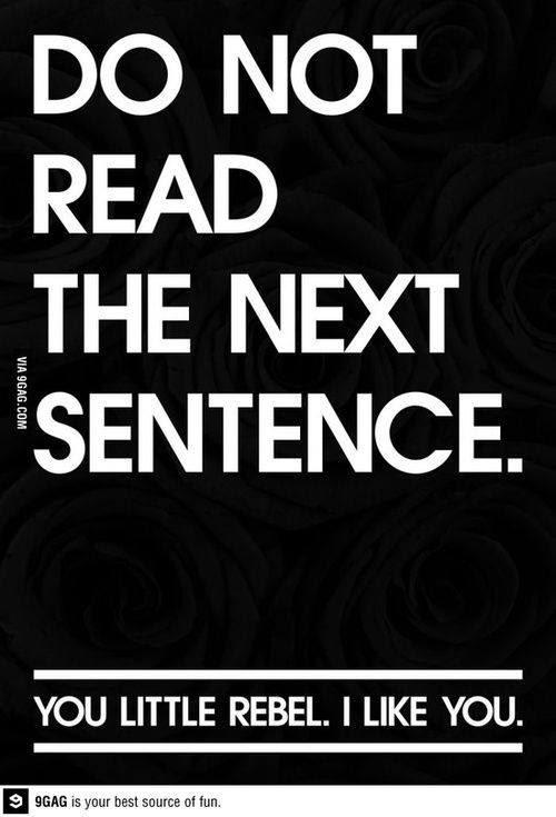 Do not read the next sentence.