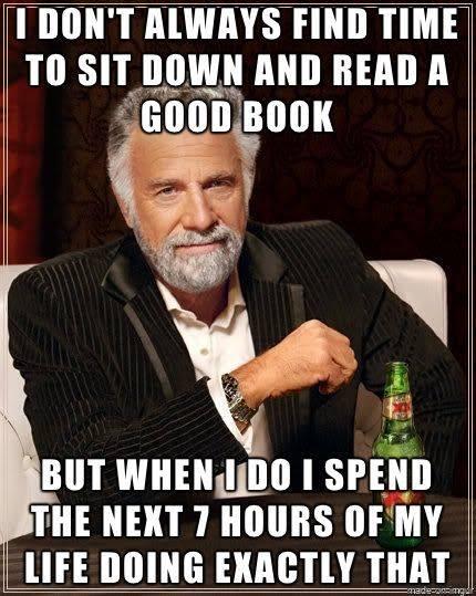 I don't always find time to sit down and read a good book.