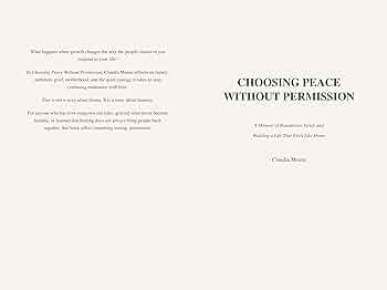 Choosing Peace Without Permissiom