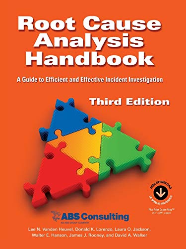 word-image-279256-4 | JUST KINDLE BOOKS Cover of Root Cause Analysis Handbook Third Edition orange background with multicolored interlocking puzzle pieces and the subtitle 'A Guide to Efficient and Effective Incident Investigation'